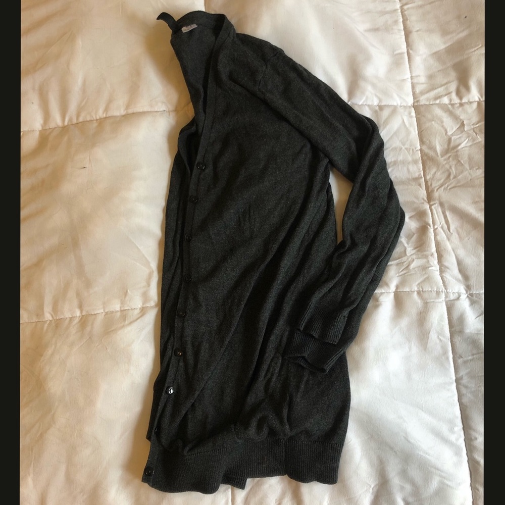 EUC Charcoal Gray Cardigan